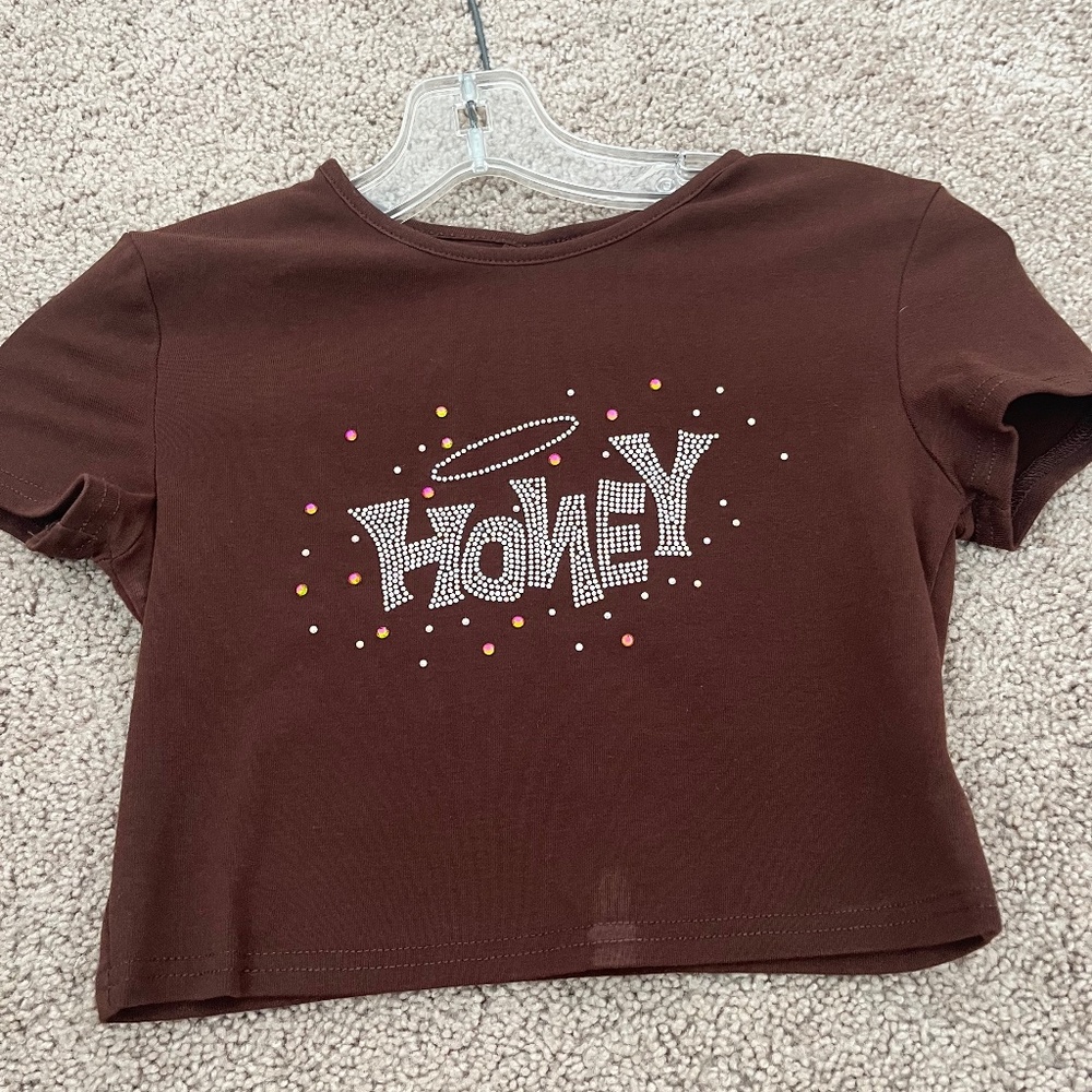 Shein Honey Brown Baby Tee